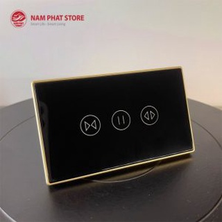 Công tắc cửa cuốn thông minh Wifi viền vàng TUYA SMART