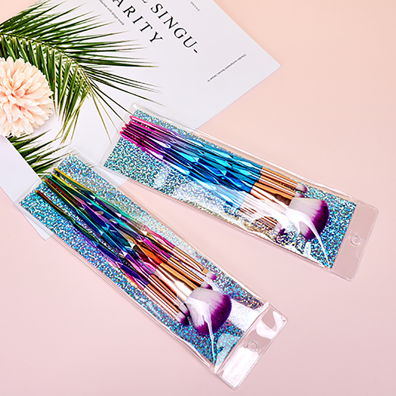 Bộ 5 cọ trang điểm nàng tiên cá đẹp dễ tán mịn màng không vón cục chuyên nghiệp | BigBuy360 - bigbuy360.vn