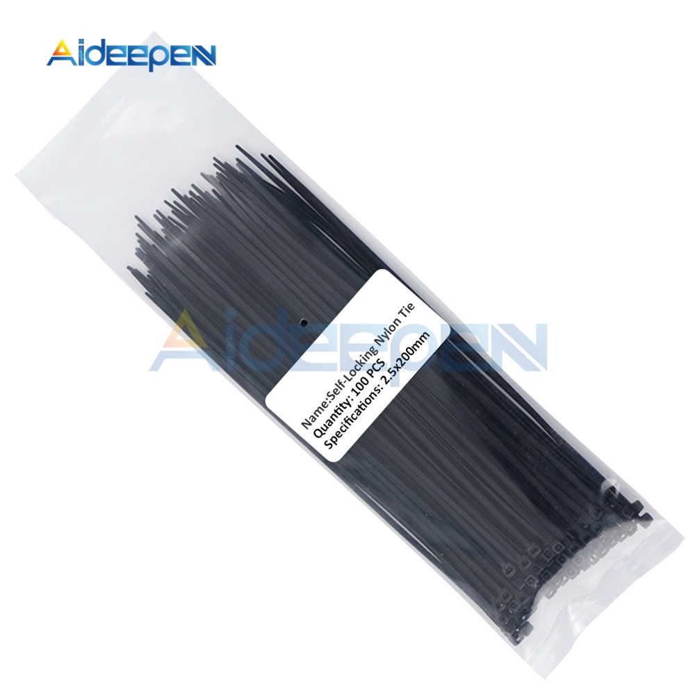 Set 100 dây rút nhựa nylon tự khóa 100mm/150mm/200mm có 10 màu đẹp mắt