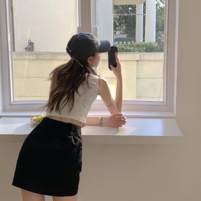 Chân Váy Ngắn Lưng Cao Màu Trơn Thời Trang Quyến Rũ Cho Nữ | BigBuy360 - bigbuy360.vn