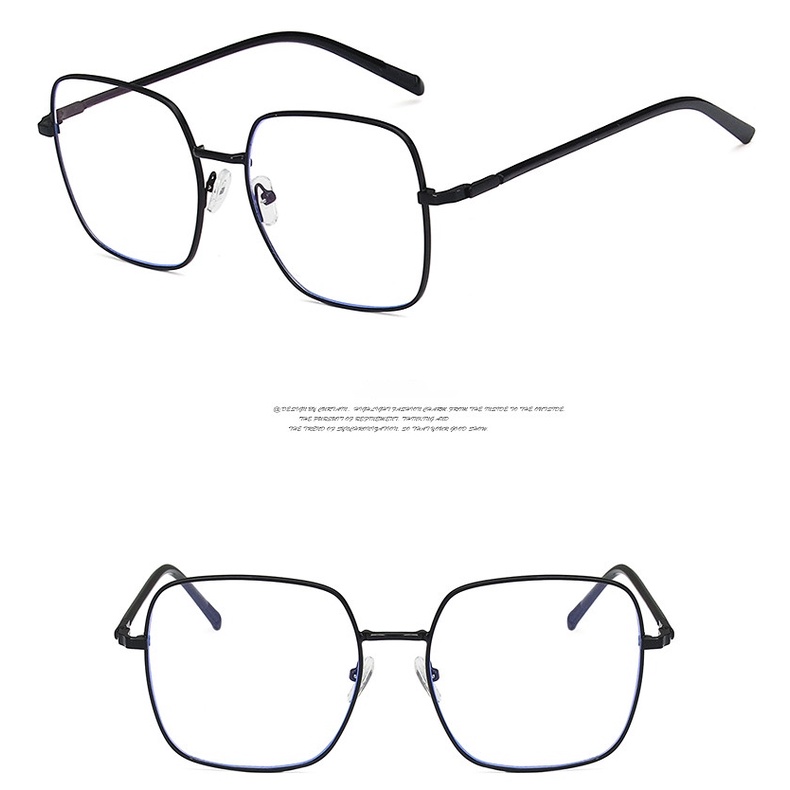 Kính bảo vệ bức xạ thời trang dành cho nữ Gọng kính lớn chất liệu kim loại chống ánh sáng xanh