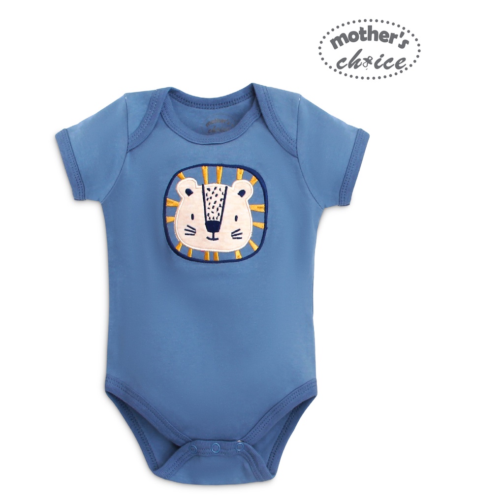 Bộ 3 món cho bé sơ sinh đồ liền thân bodysuit màu xanh, quần và tất họa tiết đáng yêu Mother's Choice IT3627