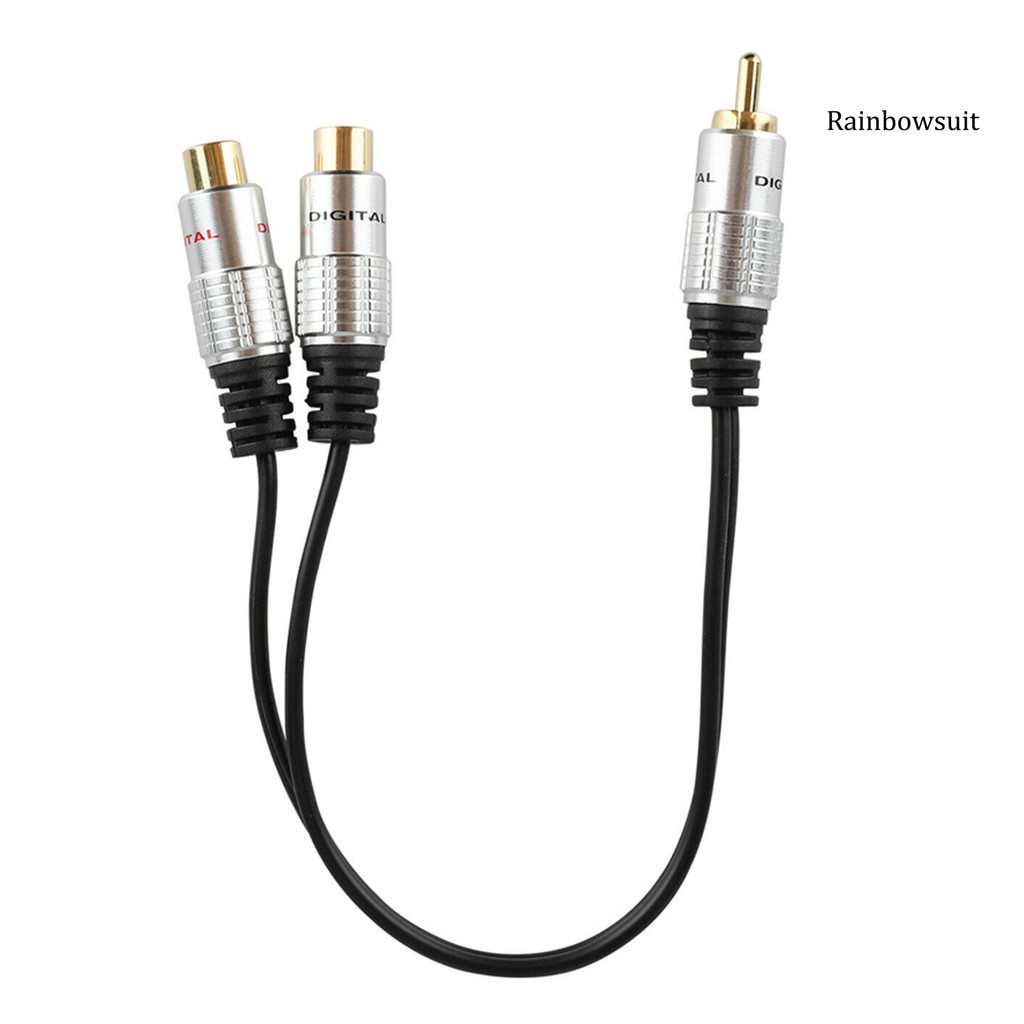 Dây Cáp Chữ Y Chuyển Đổi Âm Thanh Rb-2 Rca Female Sang 1 Male Phono