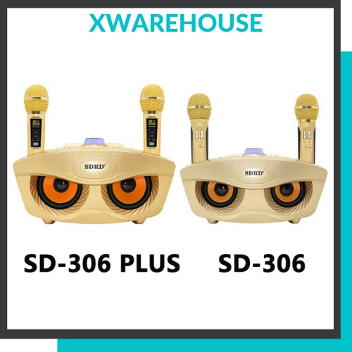 Loa bluetooth SONG CA SDRD SD306 Plus chính hãng công suất 30W âm bass chuẩn kèm 2 micro không dây có hiển thị LCD