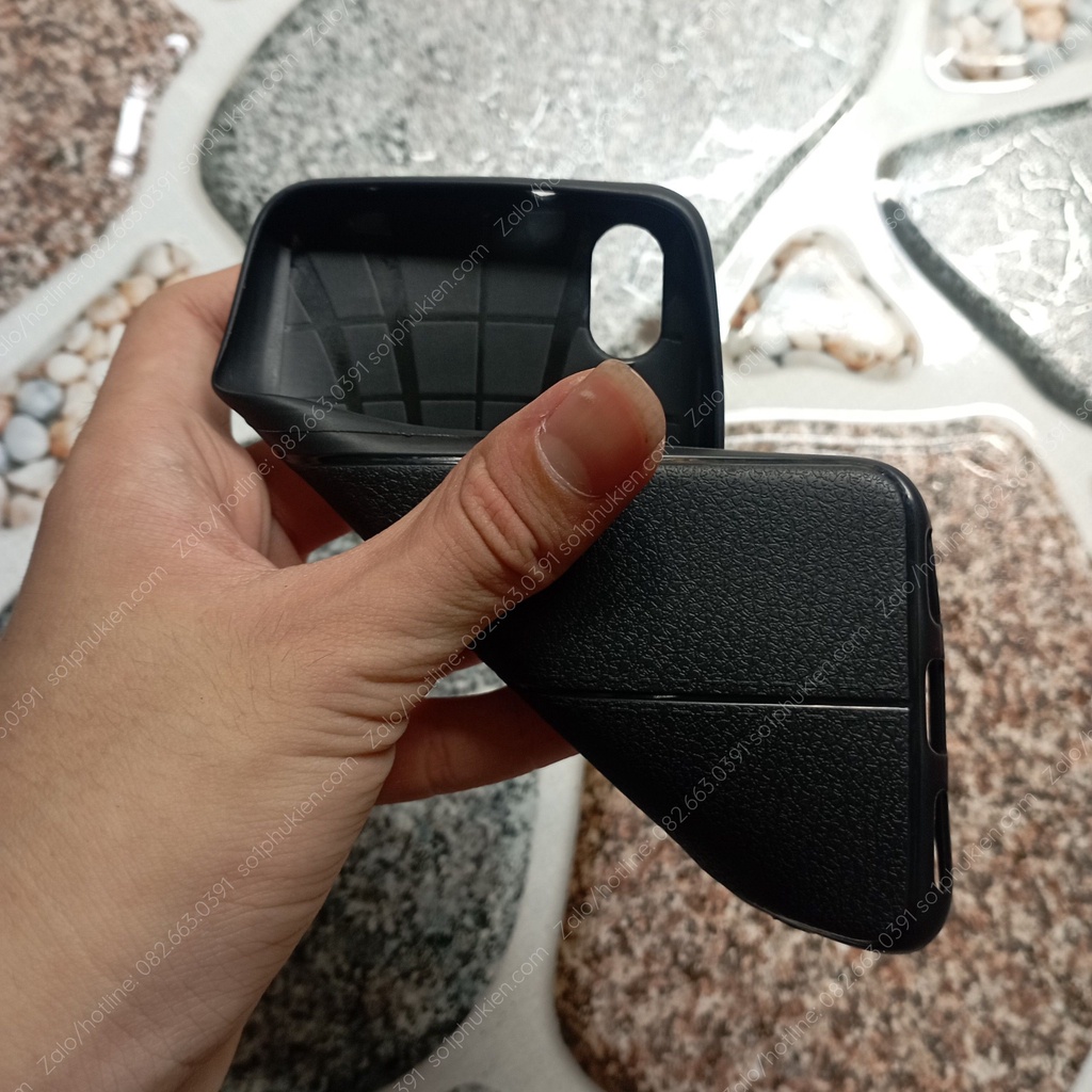 Ốp lưng dẻo đen Xiaomi Redmi 7A giả da siêu bền