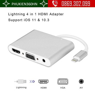 Cáp chuyển đổi Lightning to Digital AV Multiport HDMI VGA có âm thanh