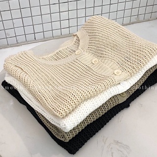 Áo dệt mỏng cộc tay