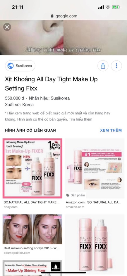 Xịt khoáng dưỡng da khoá make up FIX chính hãng | BigBuy360 - bigbuy360.vn