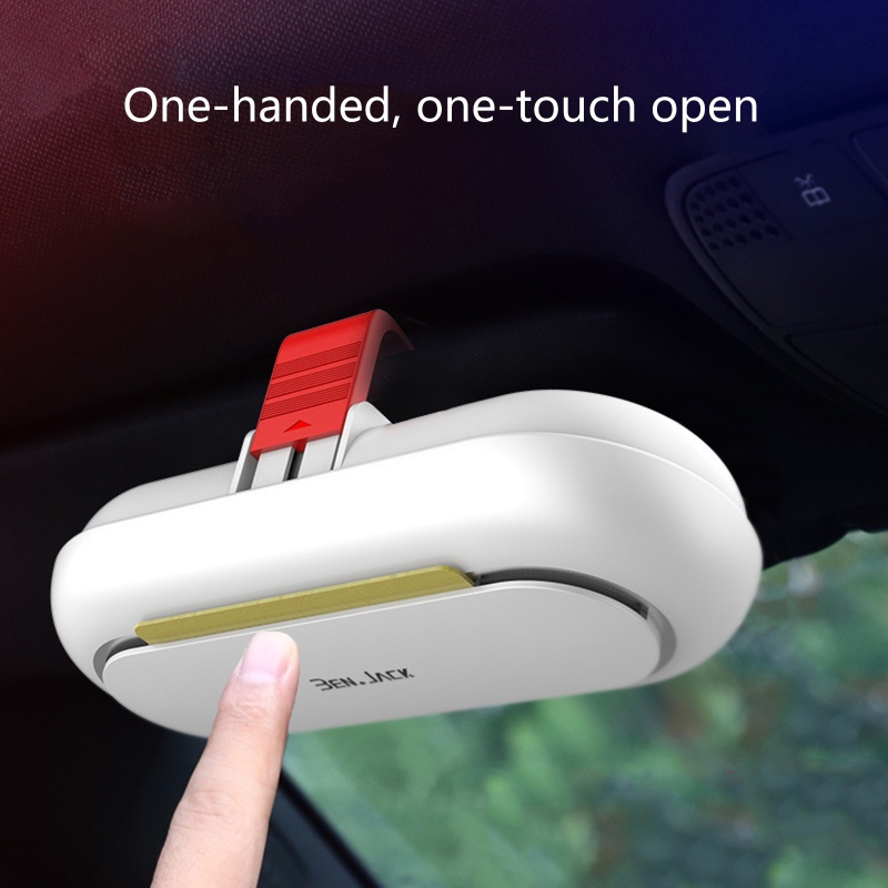 Giá Đỡ Mắt Kính Gắn Tấm Chống Nắng Trên Xe Hơi Bằng ABS Màu Trắng/Đen