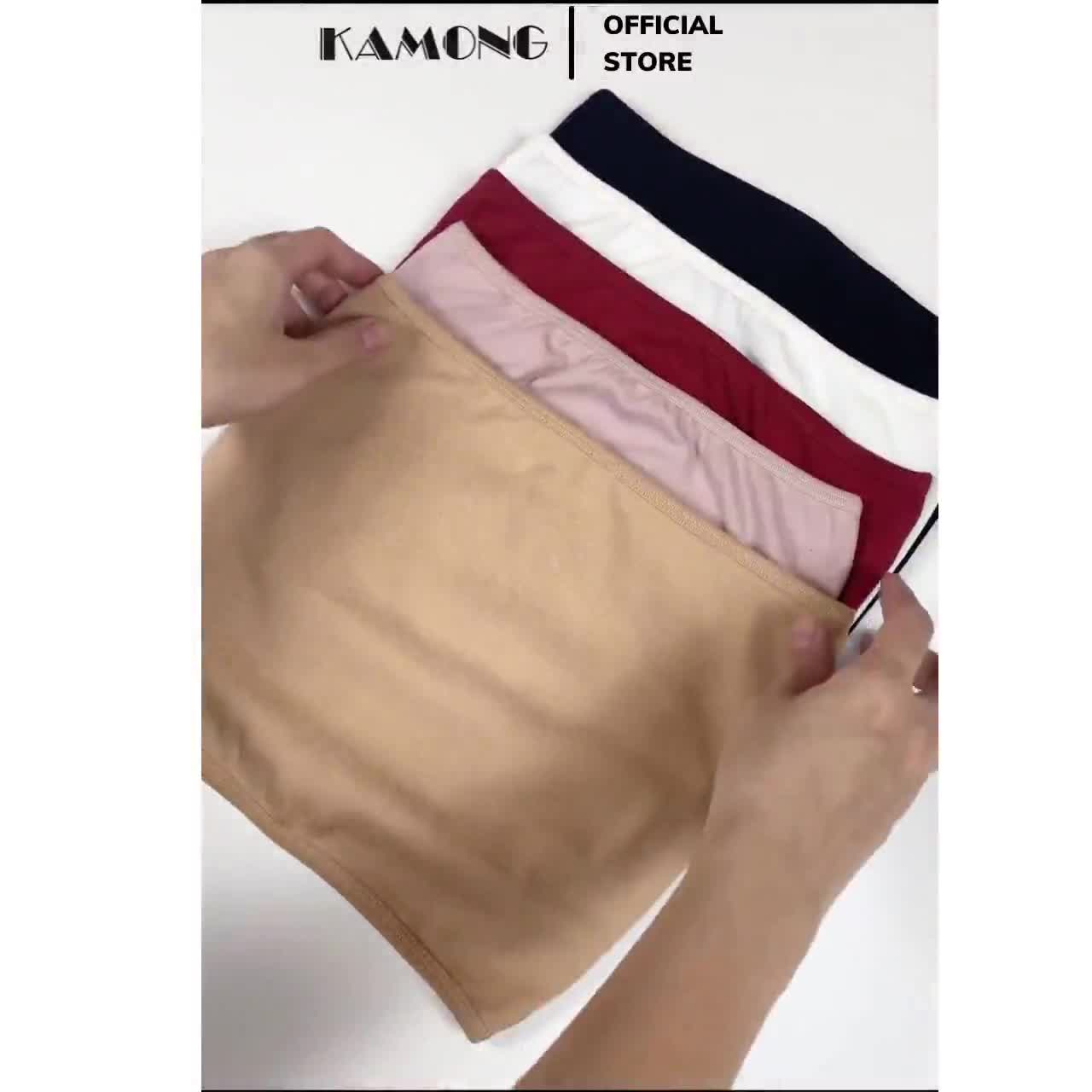 Áo ống quây ngực KAMONG không mút chất liệu thun cotton 100% co dãn nhiều màu, nhiều size A143 | BigBuy360 - bigbuy360.vn