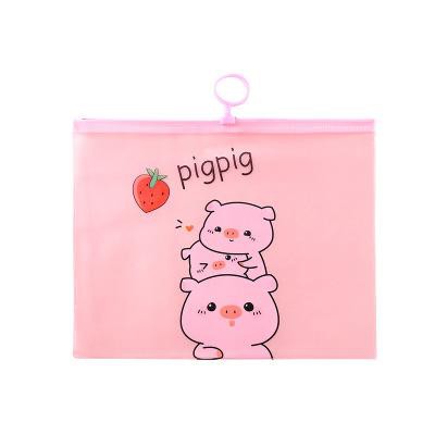 Hộp bút heo hồng dẹt to Hb158 hộp bút cute hộp bút dễ thương