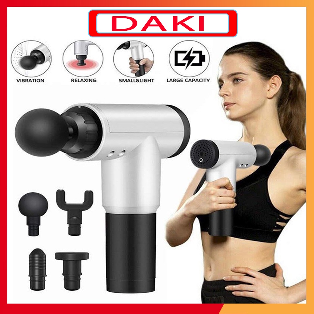 Súng Massage Fascial Cầm Tay, Giúp Giảm Đau, Làm Giãn Căng Cơ - Máy massage cổ vai gáy 6 Chế Độ - DAKI
