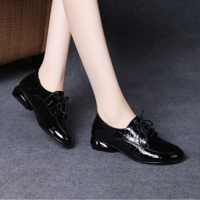 Giày Da Nữ Đế Dày Thấp Gót Thấp Phong Cách Anh Quốc Thời Trang Mùa Xuân S 2022