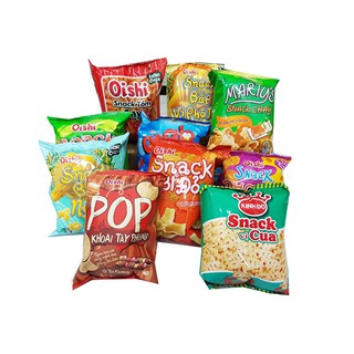Combo 10 bịch snack oishi đủ loại