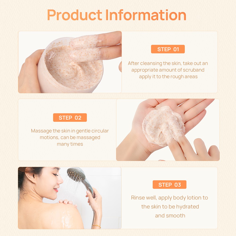 Tẩy tế bào chết Lanbena thành phần Vitamin C dưỡng trắng cấp ẩm kiềm dầu làm sạch sâu 280g
