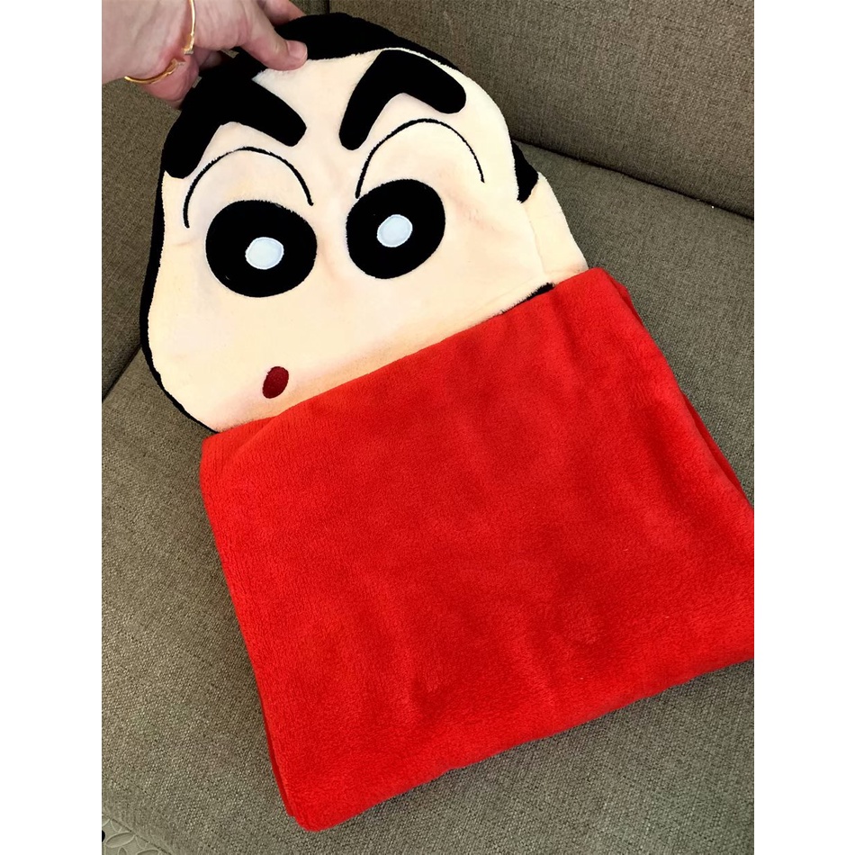 Chăn Nhỏ Hình Cậu Bé Bút Chì shin-chan Hoạt Hình Bằng Lông Cừu San Hô