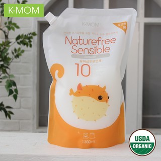 Nước xả vải sơ sinh hữu cơ K-mom (túi cam 1300ml) Hàn Quốc