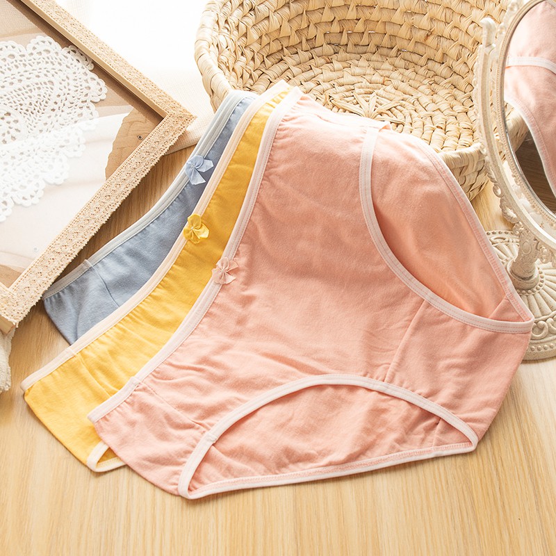Quần lót cotton màu trơn thiết kế thoải mái cho nữ | BigBuy360 - bigbuy360.vn
