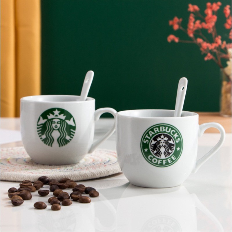 Cốc sứ ly sứ starbucks cao cấp có quai 200ml XIAOMIMI tv25525