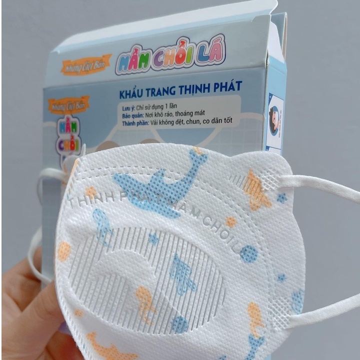 [Hộp 10 chiếc] Khẩu trang cho bé -Khẩu trang Mầm chồi lá bảo vệ sức khoẻ trẻ nhỏ an toàn tuyệt đối