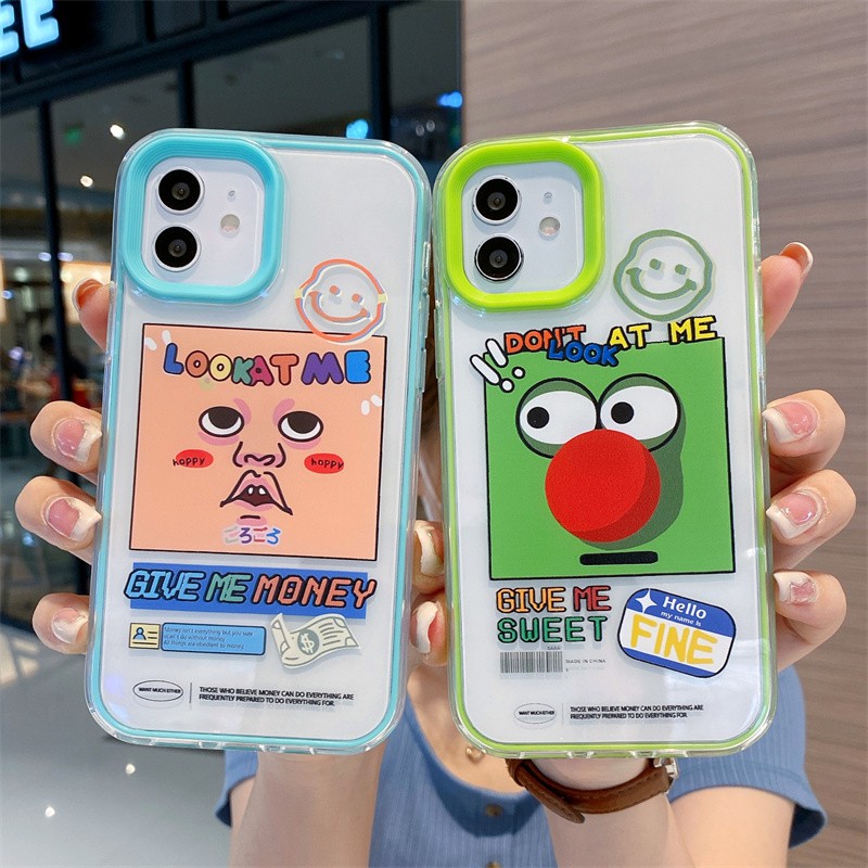 Funny transparent anti-drop mobile phone case Anti-drop soft case 12 12Pro 12ProMax 11Pro 11ProMax 7 8 7Plus 8Plus X XS XR XSmax