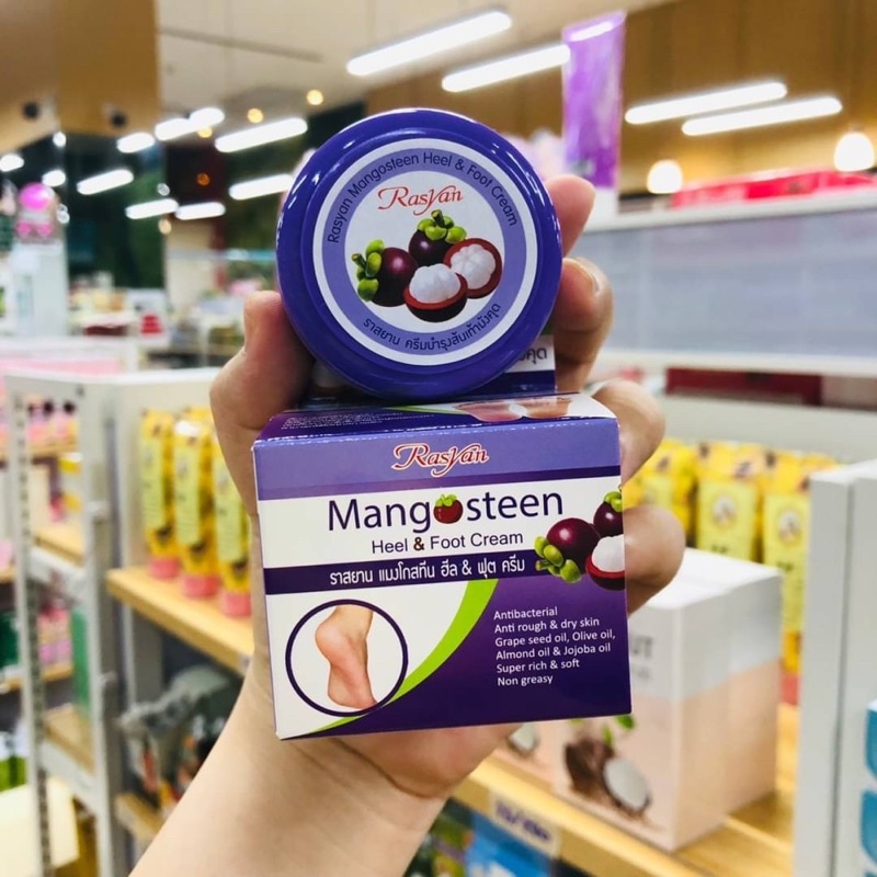 Kem Dưỡng Da Nứt Gót Chân Măng Cụt Rasyan Mangosteen Heel &amp; Foot Cream 13g Thái Lan