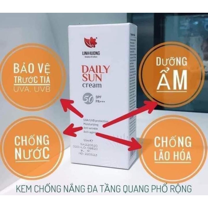 Kem Chống Nắng  Daily Sun Linh Hương Chống Lão Hoá [ Chính Hãng ]