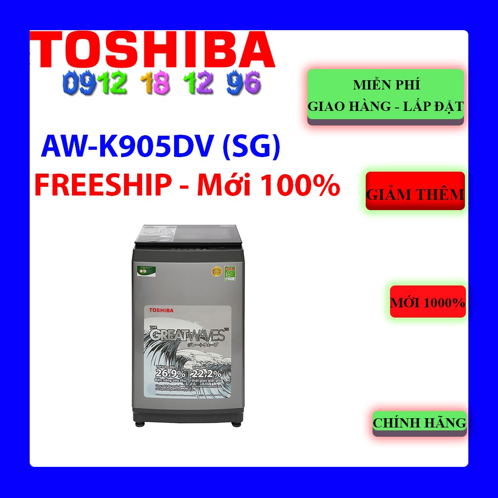 Máy giặt Toshiba 8 kg AW-K905DV (SG)