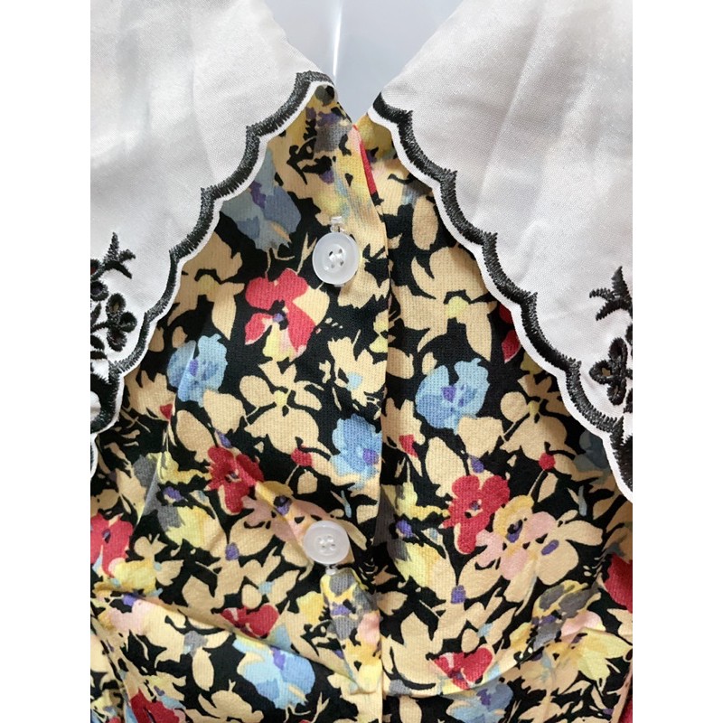Áo QC Hoa Có Cổ Tay Lỡ Vintage 3 Màu FreeSize Dưới 55kg