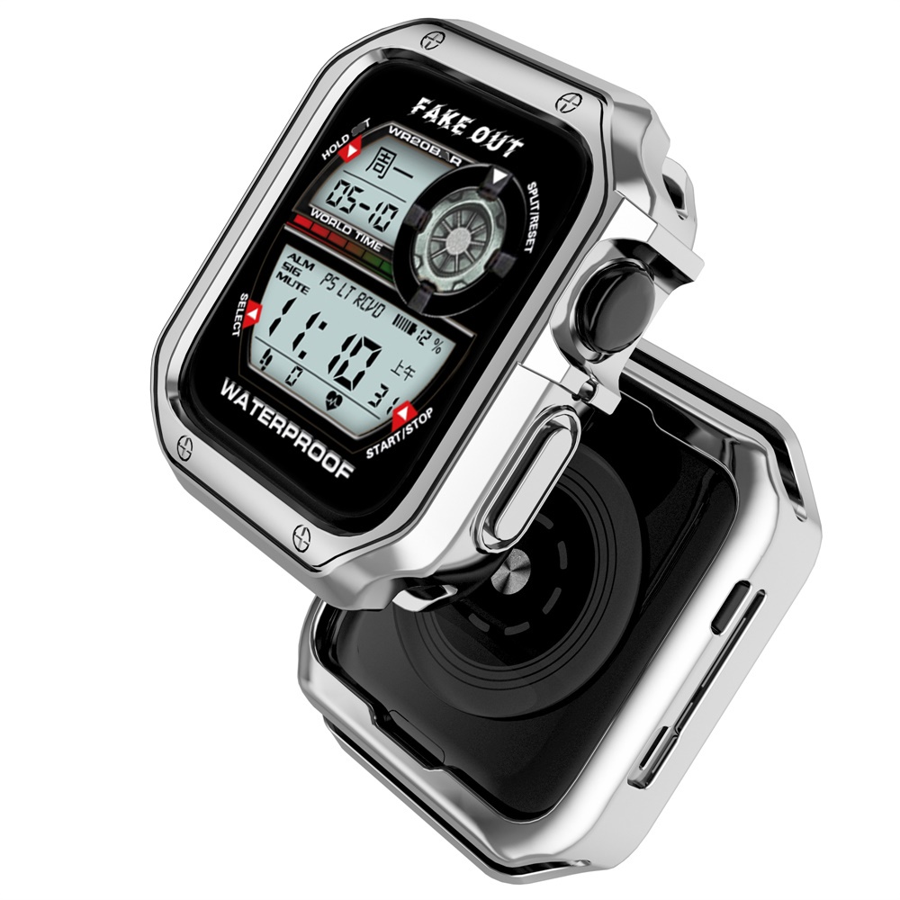 Ốp Mềm Mạ Điện Bảo Vệ Đồng Hồ Apple Watch 7th Generation 6 SE 5 4 3 40 44mm