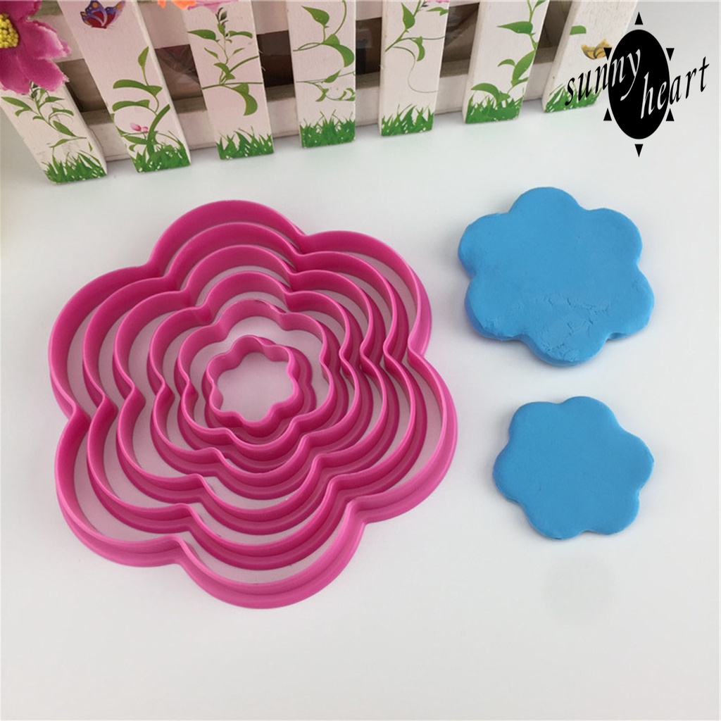1 Bộ Khuôn Nhựa Cắt Bánh Quy Hình Hoa/Ngôi Sao/Trái Tim DIY Cho Bé