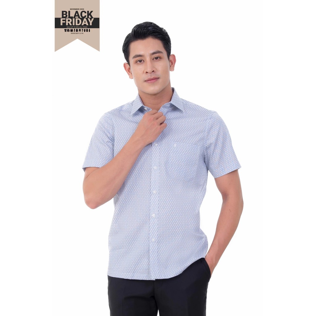 Áo sơ mi nam ngắn tay⚡𝑴𝑨𝒀 10 𝑪𝒉𝒊́𝒏𝒉 𝒉𝒂̃𝒏𝒈⚡dáng Regular Fit SM0719ON 422