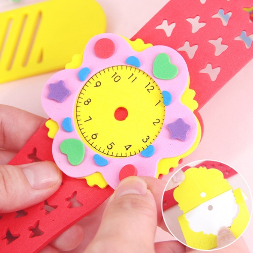 Đồng hồ trẻ em tự làm thủ công, đồ chơi giáo dục sáng tạo cho bé DIY pupakids