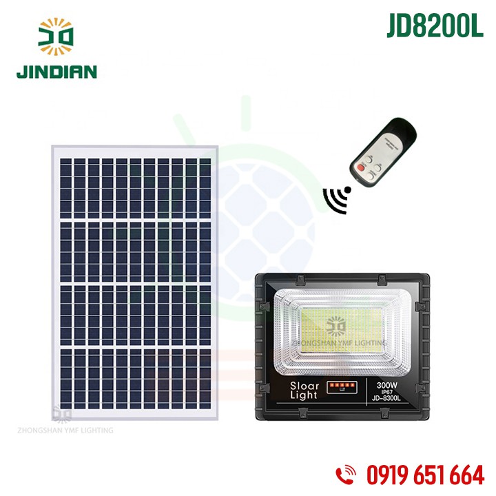 [XẢ KHO THU HỒI VỐN] Đèn năng lượng mặt trời 200W Jindian JD8200L