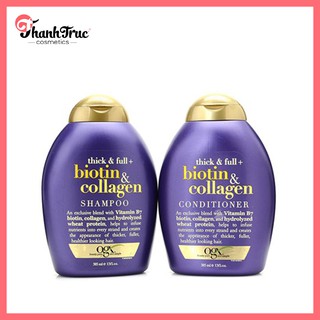 Dầu Gội Và Dầu Xả Biotin Kích Thích Mọc Tóc Thick & Full Biotin & Collagen Chính Hãng Mỹ