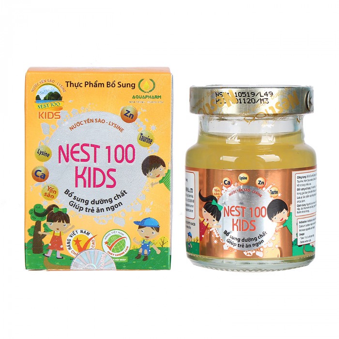 (Mẫu Mới) NƯỚC YẾN SÀO NEST 100 KIDS - LYSINE GIÚP TRẺ ĂN NGON 70ML