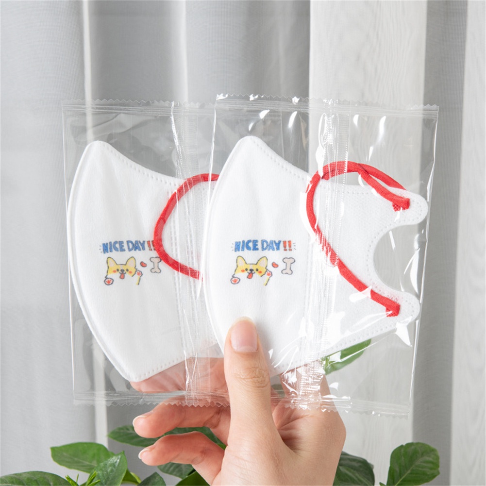 10pcs 3 ~ 14 Năm Tuổi 3D Stereo Trẻ Em Mặt Nạ Dùng Một Lần Chống Bụi Phim Hoạt Hình Dễ Thương Phù Thủy Nhỏ Mặt Nạ In Cá Nhân đóng gói LELE