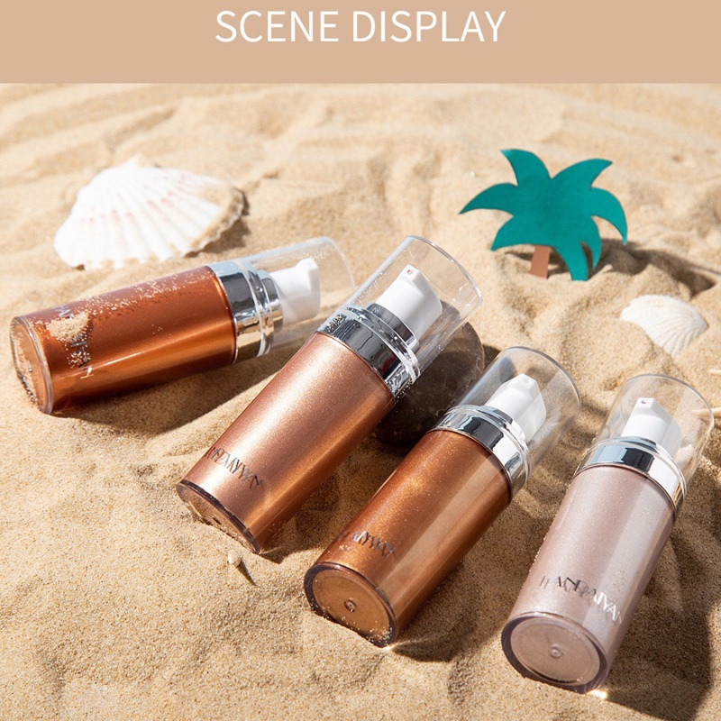 Kem Bắt Sáng Dạng Lỏng Ánh Nhũ Lấp Lánh Cho Mặt Và Cơ Thể Thương Hiệu brroa