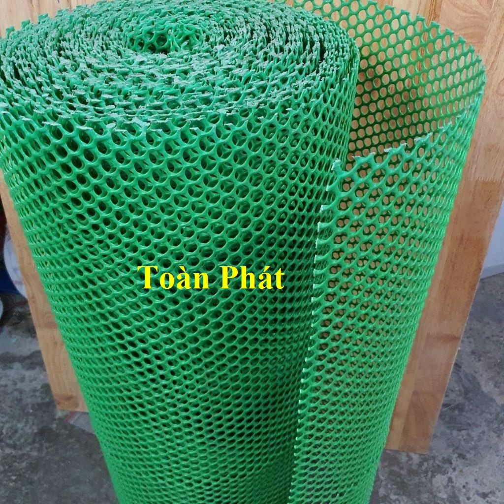 Lưới nhựa khổ cao 1,2m màu xanh lá mạ (mắt lỗ 1cm ,2cm) vây gà vịt