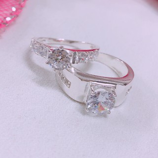 NHẪN ĐÔI NHẪN CẶP BẠC TA GẮN ĐÁ SIÊU SANG CHẢNH - NHẪN CẶP BIBI SILVER