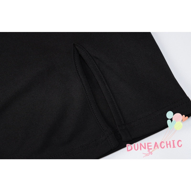 DUNEA Đầm Cổ Chữ V Hở Lưng Xẻ Tà Thời Trang Mùa Hè Cho Nữ