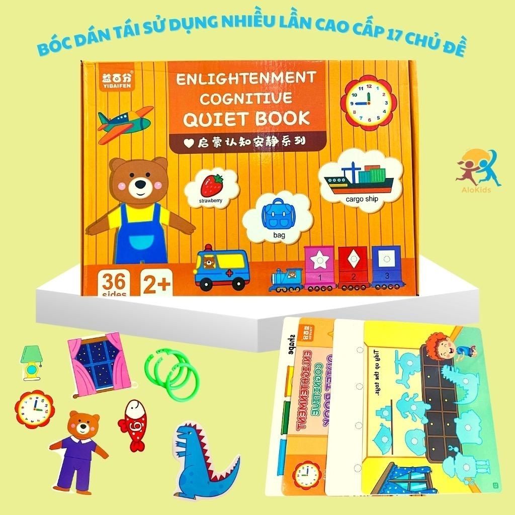 Đồ chơi bóc dán thông minh montessori hàng đẹp 17 chủ đề giúp bé vừa chơi vừa học