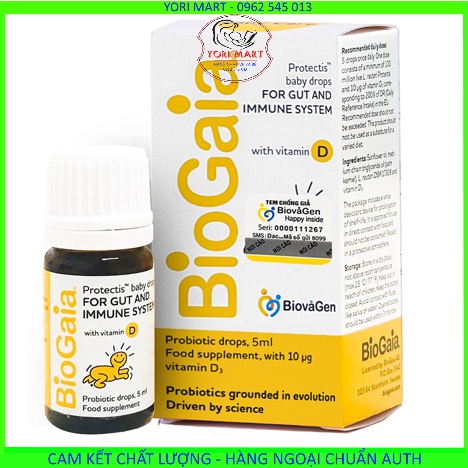 Men BioGaia Protectis, men tiêu hóa bổ sung, cải thiện hệ vi sinh đường ruột Thụy Điển 5ml