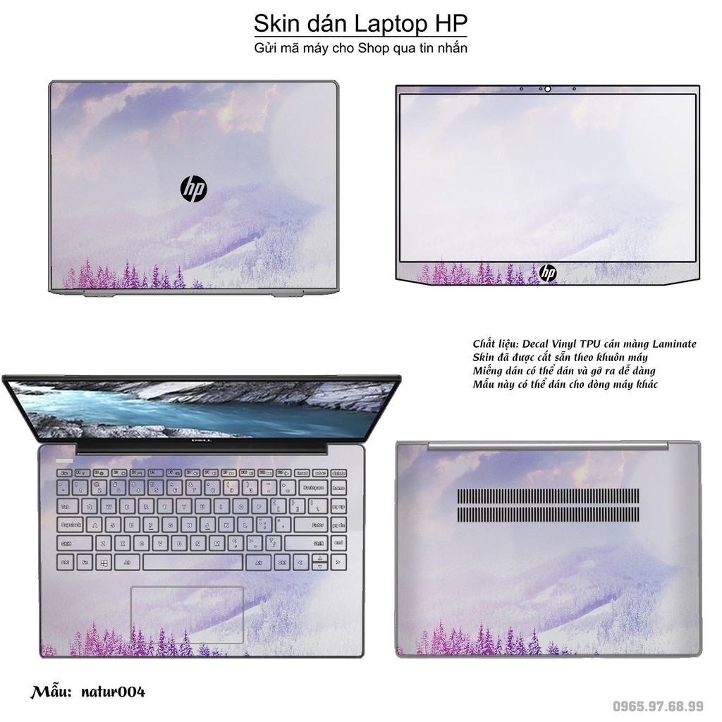 Skin dán Laptop HP in hình thiên nhiên (inbox mã máy cho Shop)