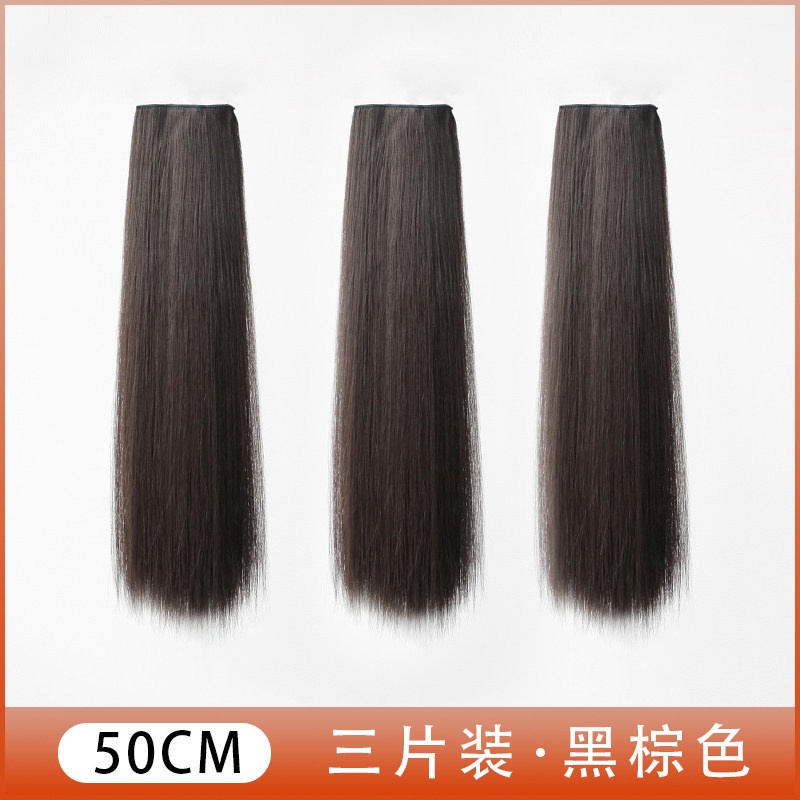 Tóc kẹp phím 3 dải thẳng là phồng chân tóc độ dài 45cm