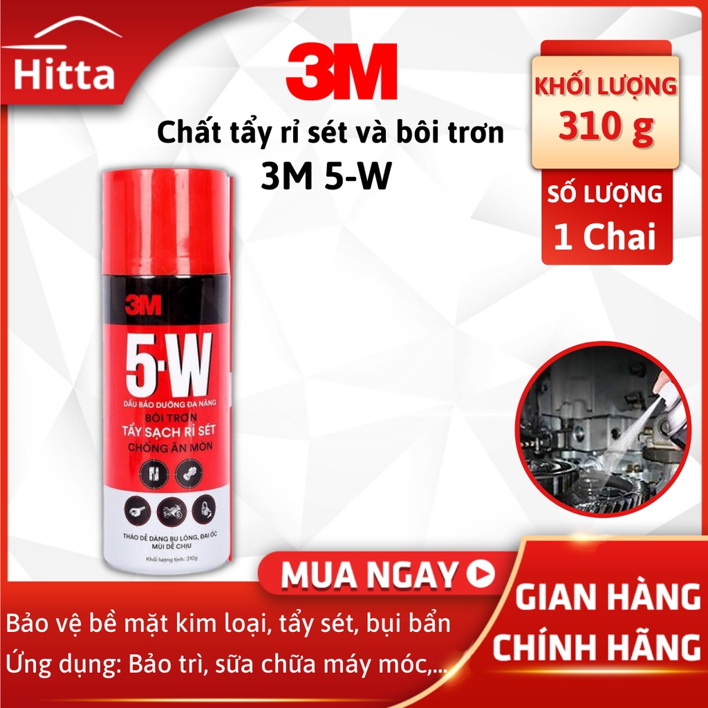 Dầu Bảo Dưỡng Đa Năng 5W 3M 170g - Chai Xịt Chống Rỉ Sét Xe Máy Bôi Trơn Sên Xe