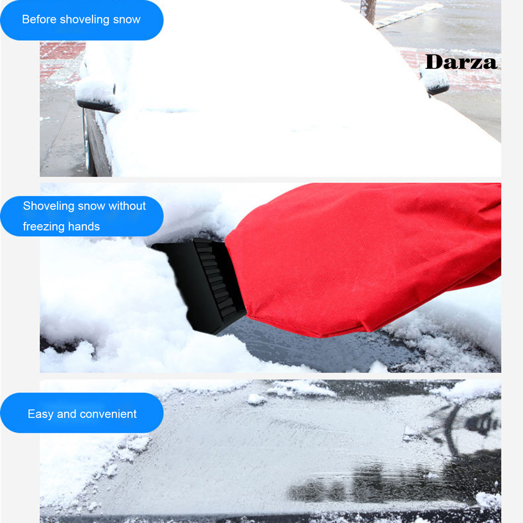 Xẻng cạo tuyết trên xe hơi dạng găng tay dày dặn chống thấm nước giữ ấm trong mùa đông