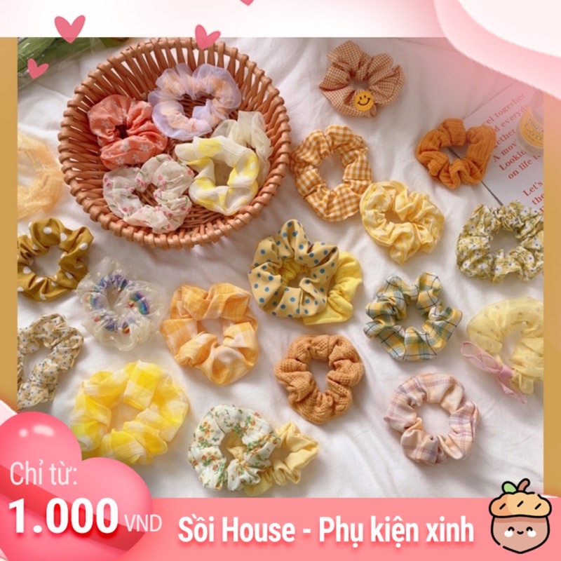 (16 mẫu) Tổng hợp Scrunchies phong cách Hàn Quốc cực hot Sồi House