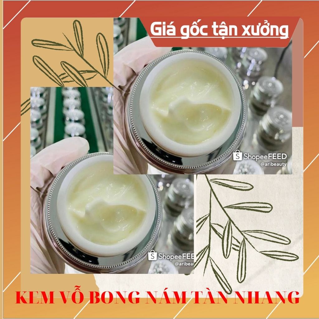 KEM VỖ BONG NÁM TÀN NHANG  dùng khi vi tảo lỗi bong nhẹ và nám thâm tăng sắt tố và ức chế nám nhẹ  20gr