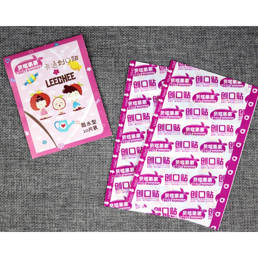 Bộ 100 Băng Cá Nhân Thoáng Khí Chống Nước In Họa Tiết Hoạt Hình Dễ Thương Cho Bé